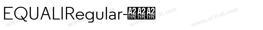 EQUALIRegular字体转换
