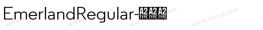 EmerlandRegular字体转换
