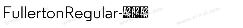 FullertonRegular字体转换