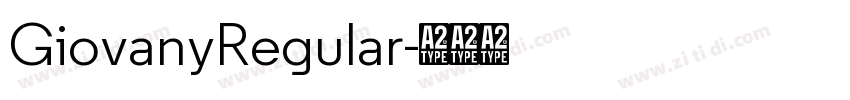 GiovanyRegular字体转换