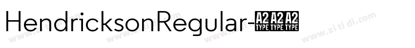 HendricksonRegular字体转换