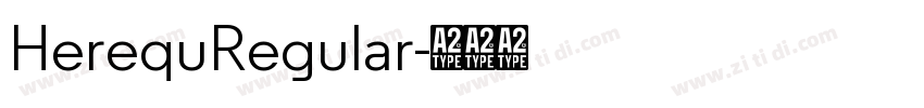 HerequRegular字体转换