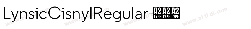 LynsicCisnylRegular字体转换