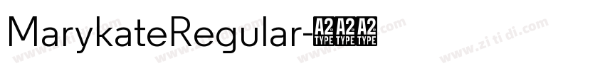 MarykateRegular字体转换