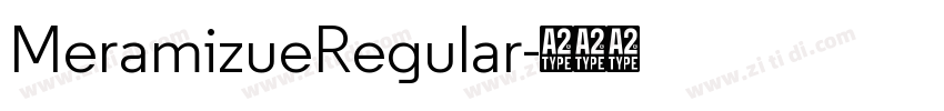 MeramizueRegular字体转换