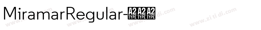 MiramarRegular字体转换