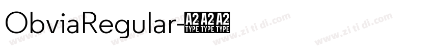 ObviaRegular字体转换