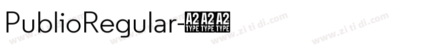 PublioRegular字体转换