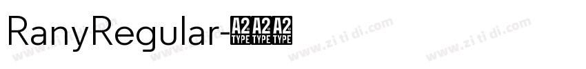 RanyRegular字体转换