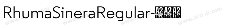 RhumaSineraRegular字体转换