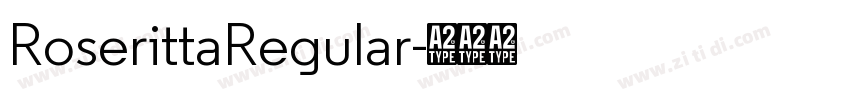 RoserittaRegular字体转换