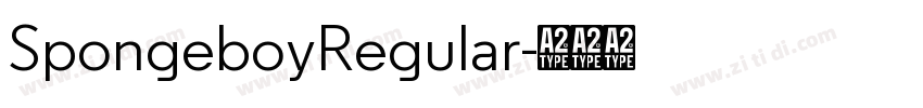 SpongeboyRegular字体转换