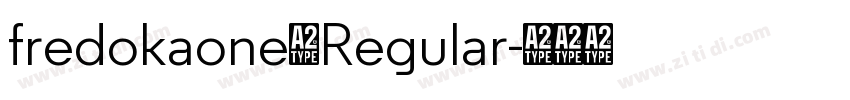 fredokaone一Regular字体转换