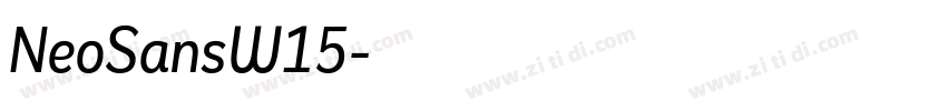 NeoSansW15字体转换