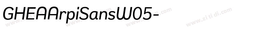 GHEAArpiSansW05字体转换