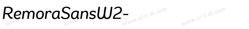 RemoraSansW2字体转换