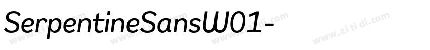 SerpentineSansW01字体转换