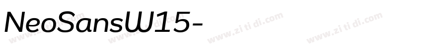 NeoSansW15字体转换