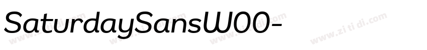 SaturdaySansW00字体转换