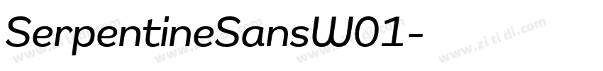 SerpentineSansW01字体转换