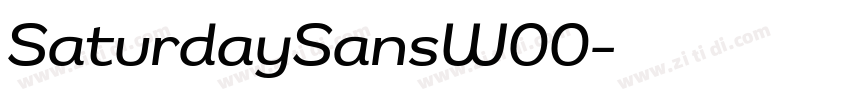 SaturdaySansW00字体转换