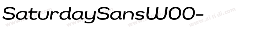 SaturdaySansW00字体转换