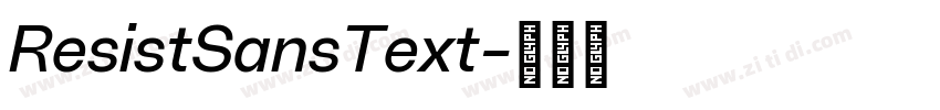 ResistSansText字体转换 ResistSansText字体转换