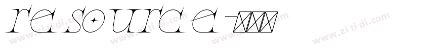 resource字体转换