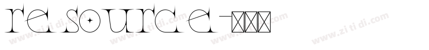 resource字体转换