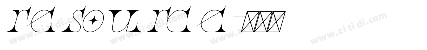 resource字体转换