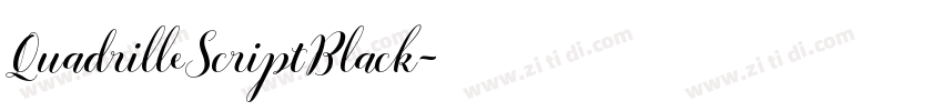 QuadrilleScriptBlack字体转换