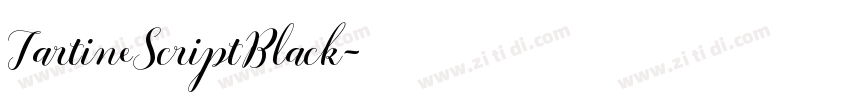 TartineScriptBlack字体转换