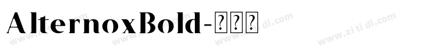 AlternoxBold字体转换