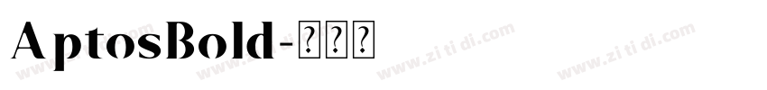 AptosBold字体转换