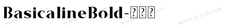 BasicalineBold字体转换