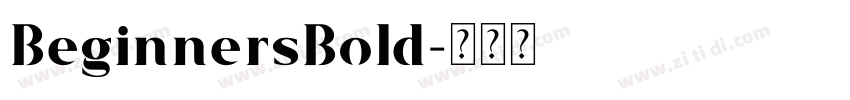 BeginnersBold字体转换