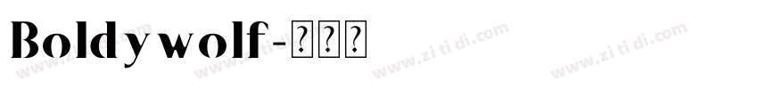 Boldywolf字体转换