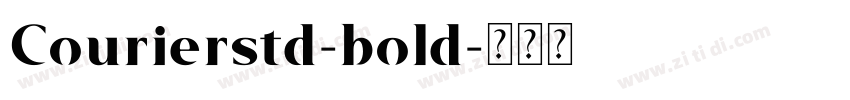 Courierstd-bold字体转换