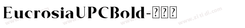 EucrosiaUPCBold字体转换