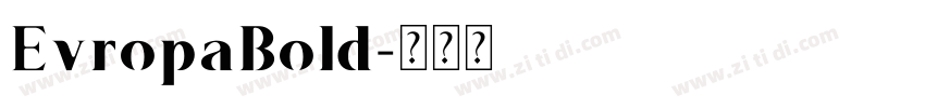 EvropaBold字体转换