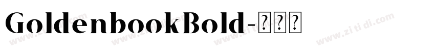 GoldenbookBold字体转换