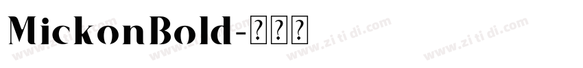MickonBold字体转换