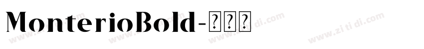 MonterioBold字体转换