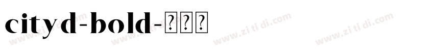 cityd-bold字体转换