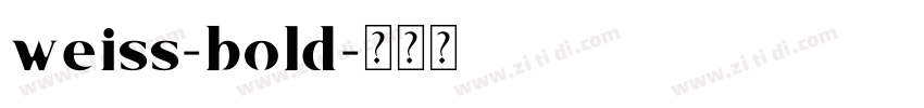 weiss-bold字体转换