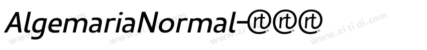 AlgemariaNormal字体转换 AlgemariaNormal字体转换