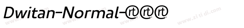 Dwitan-Normal字体转换