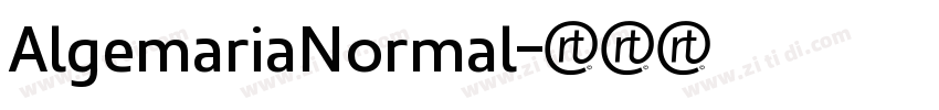 AlgemariaNormal字体转换 AlgemariaNormal字体转换