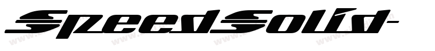 SpeedSolid字体转换