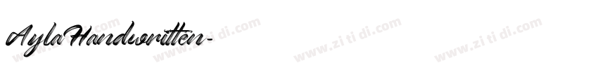 AylaHandwritten字体转换